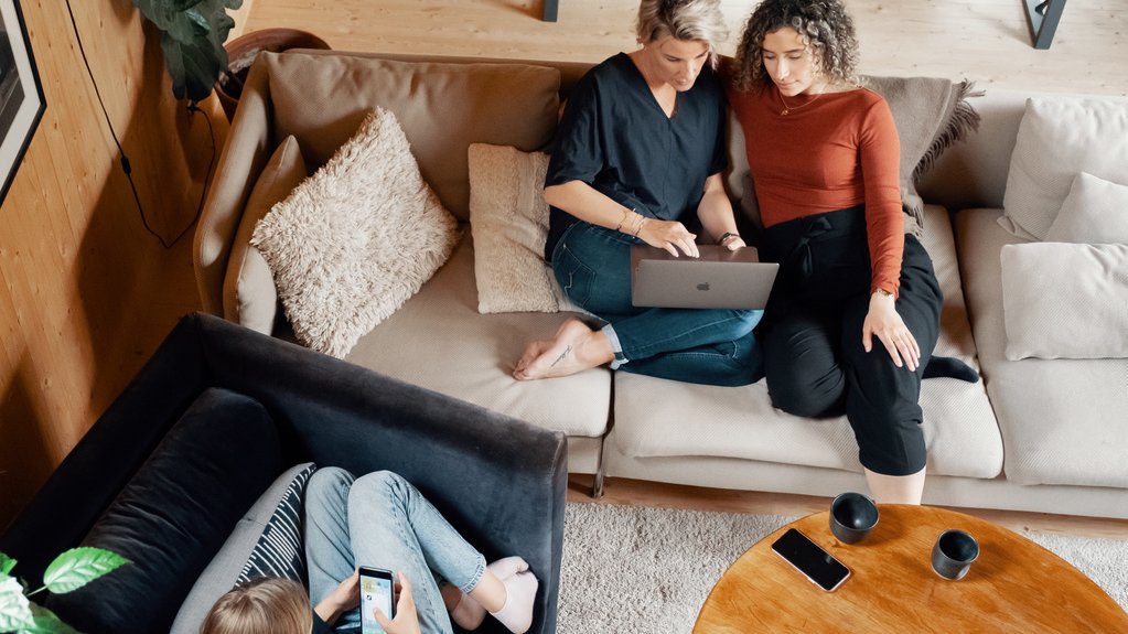 Women working on a PC