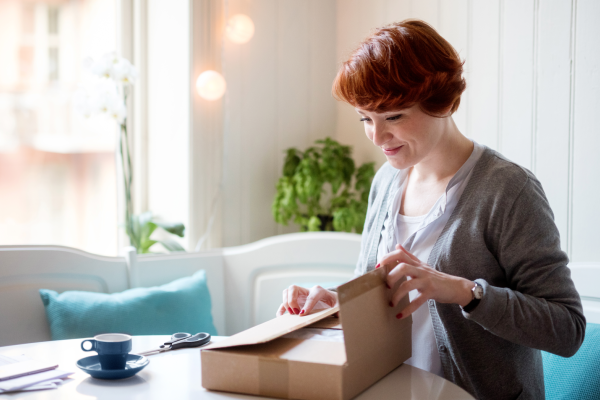 Woman demonstrating proper packaging