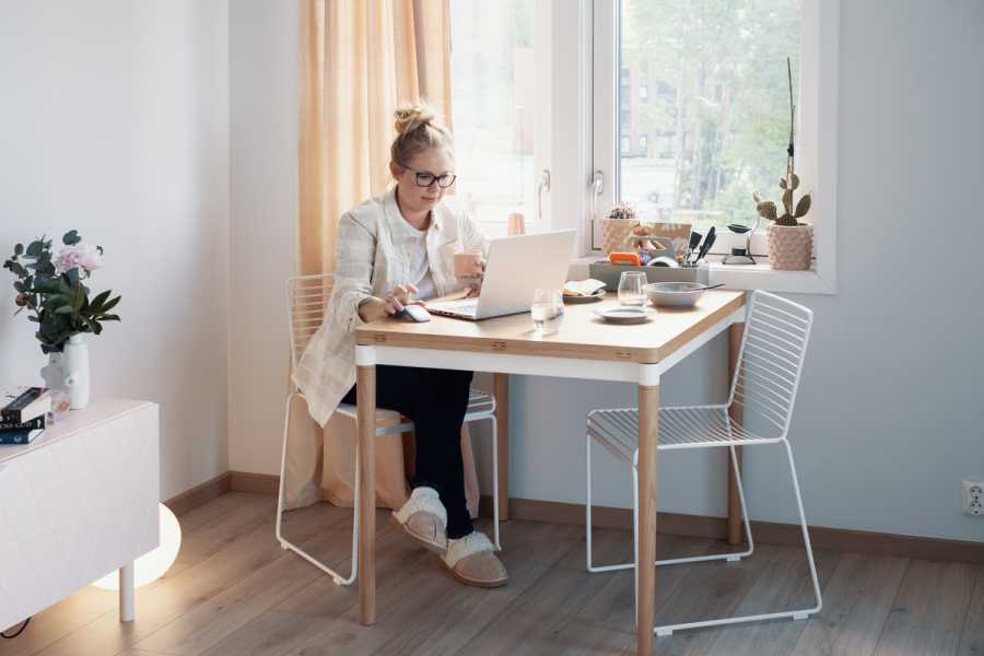 Woman with a computer