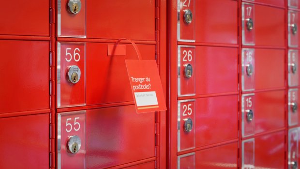 A close up of P.O.Boxes