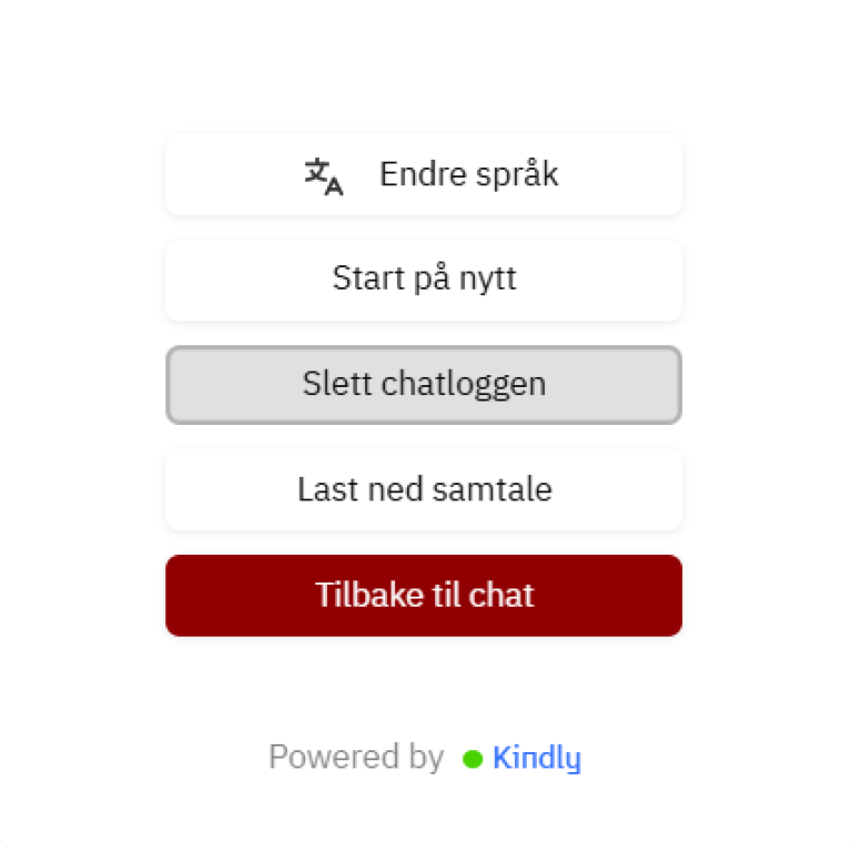 Illustrasjon viser hvordan kan slette chatloggen