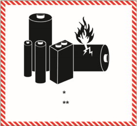 Etikett Litiumbatteri